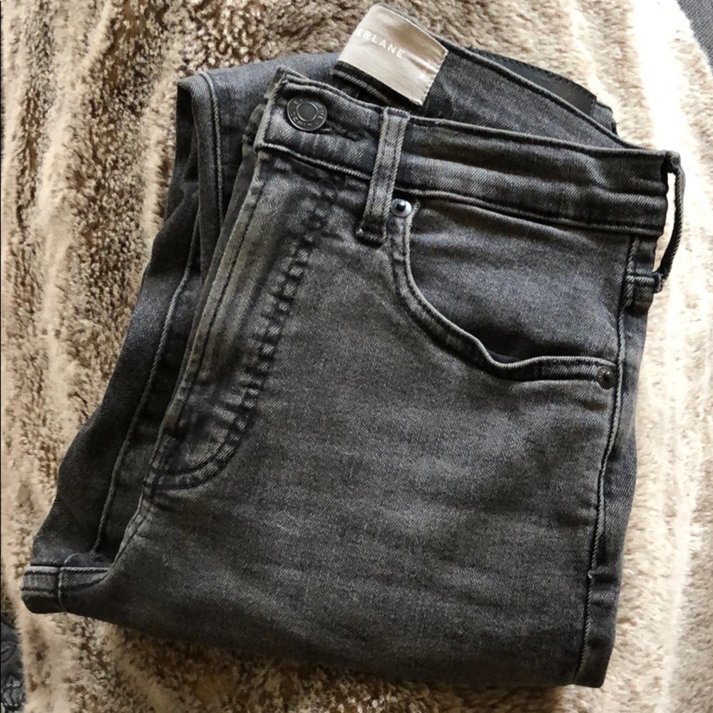 Gray Everlane Stretch High-rise Ankle Skinny Jeans